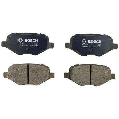 Bosch ceramic friction surface close-up highlighting low-dust formula and texture