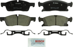 Bosch BC1455 front packaging showing complete pad kit and included hardware for easy install