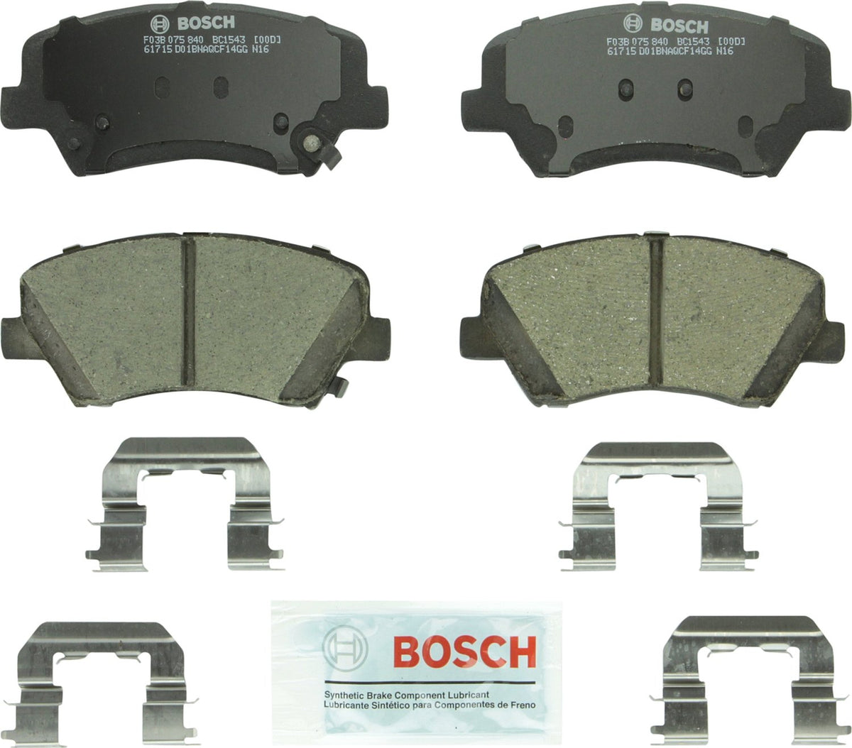 Bosch BC1543 front packaging showing complete axle set and benefits