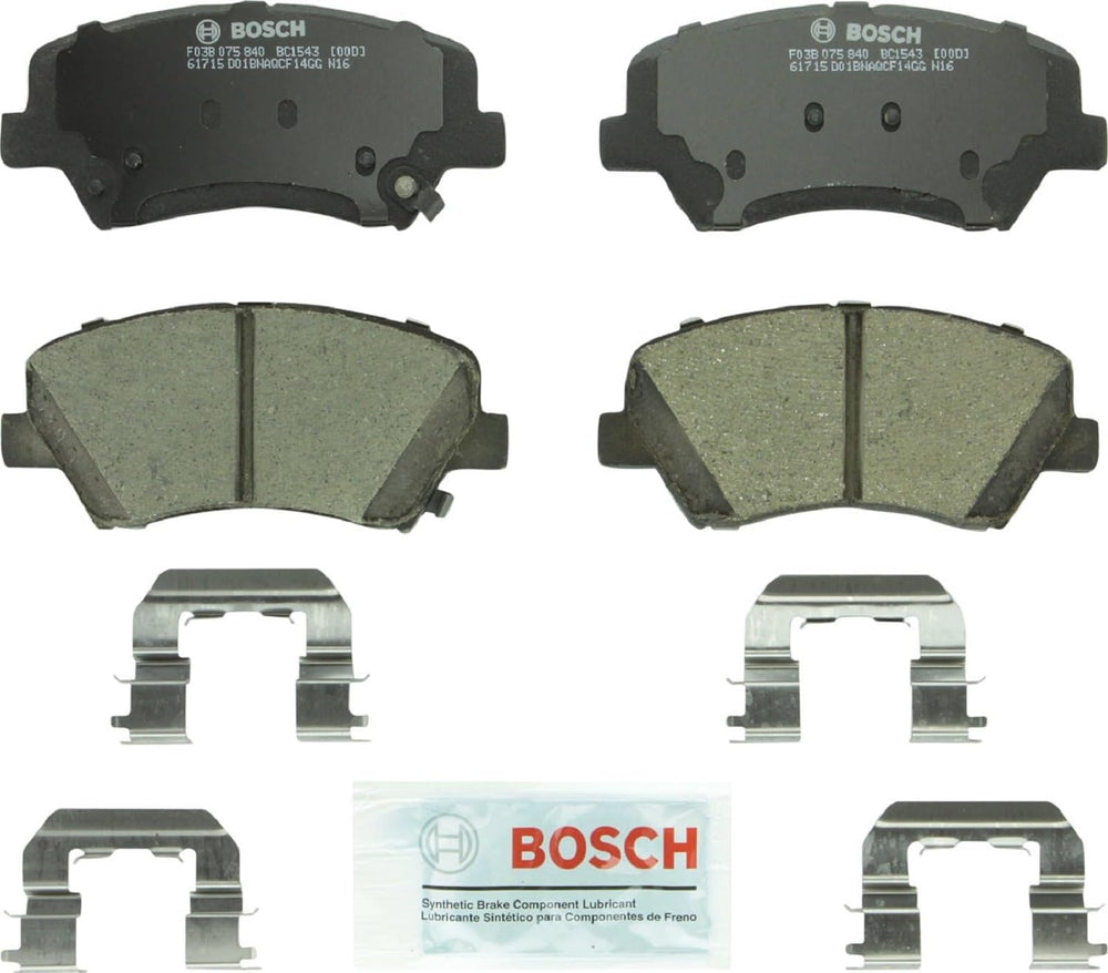 Bosch BC1543 ceramic friction close-up demonstrating low-dust surface