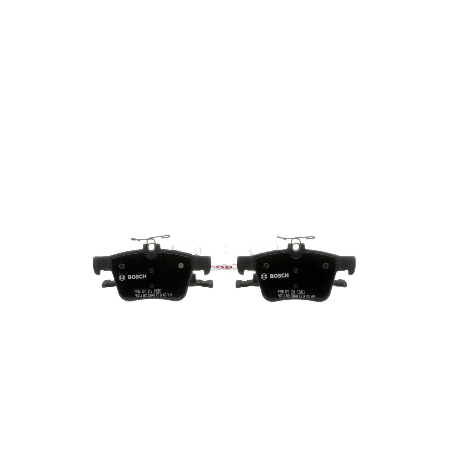 Bosch BC1761 rear pad front view showing fit and quieter braking benefit