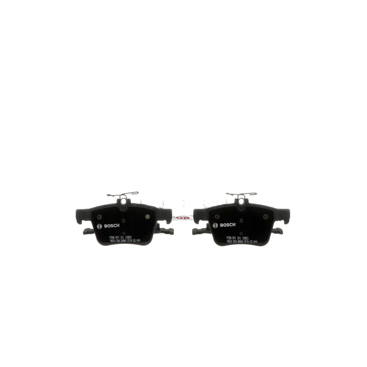 Bosch BC1761 rear pad front view showing fit and quieter braking benefit