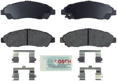 Bosch BE1280H front pack shown in box with blue shop towel protecting pads, easy install benefit