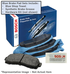 Bosch BE964H close-up of ceramic pad surface and shim highlighting quiet braking