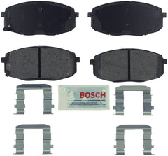 Bosch front brake pad set packaging showing brand and ready-to-install kit benefiting easy replacement
