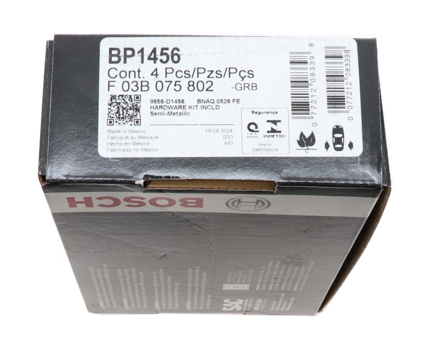Bosch pads in a garage with tools illustrating easy installation and readiness