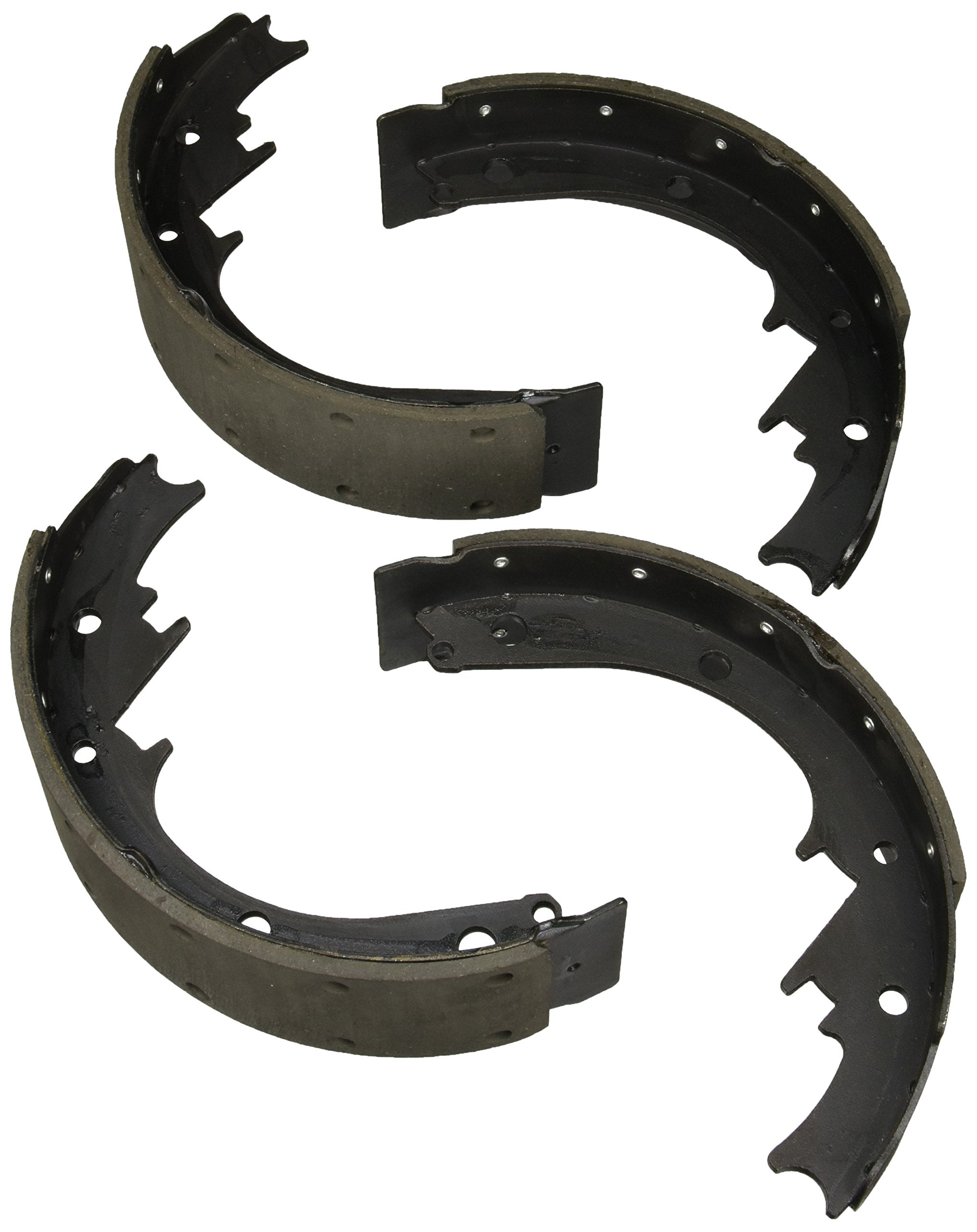 Bosch BS473R rear brake shoe front view showing fit and durable finish