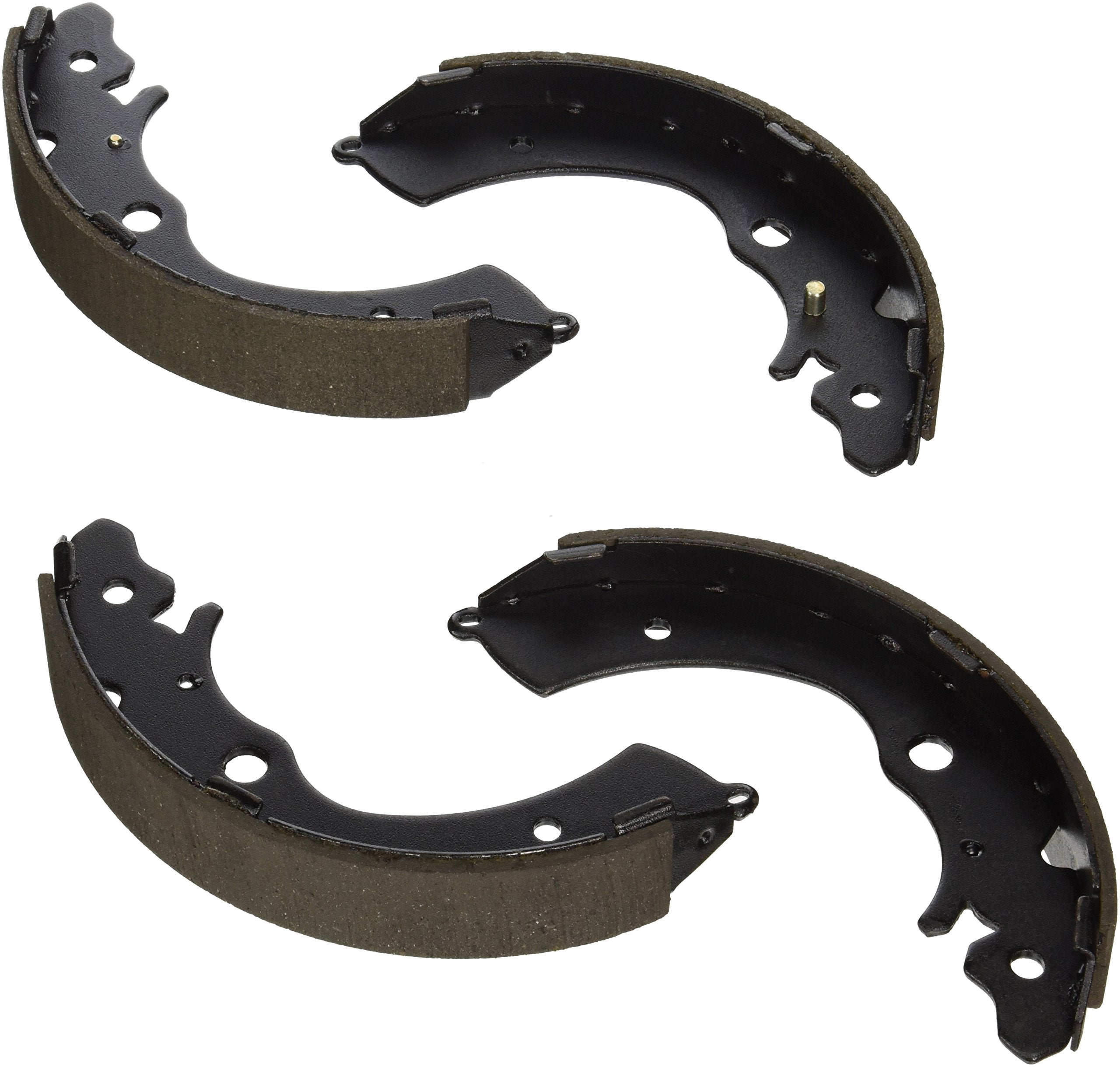 Bosch BS627 rear drum brake shoes front view showing fit and durable finish