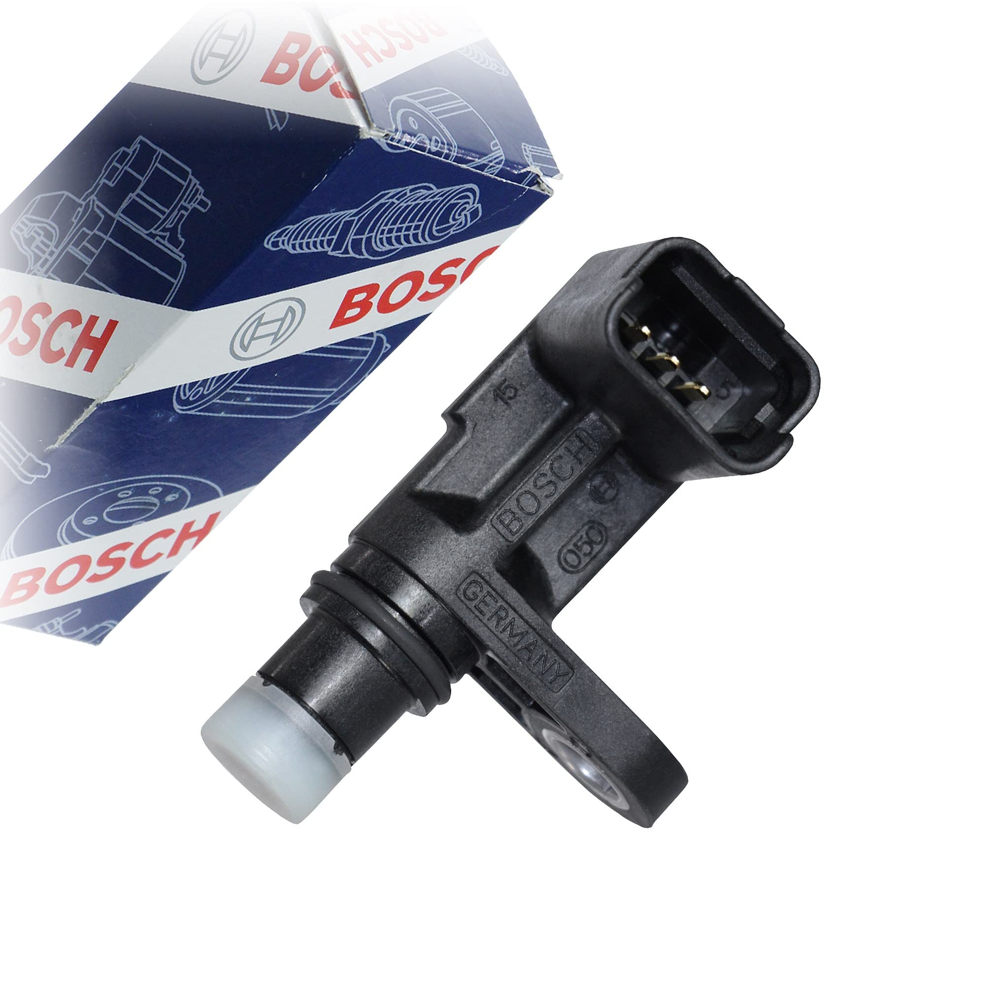 Bosch sensor next to ruler size comparison showing compact form factor for easy fit