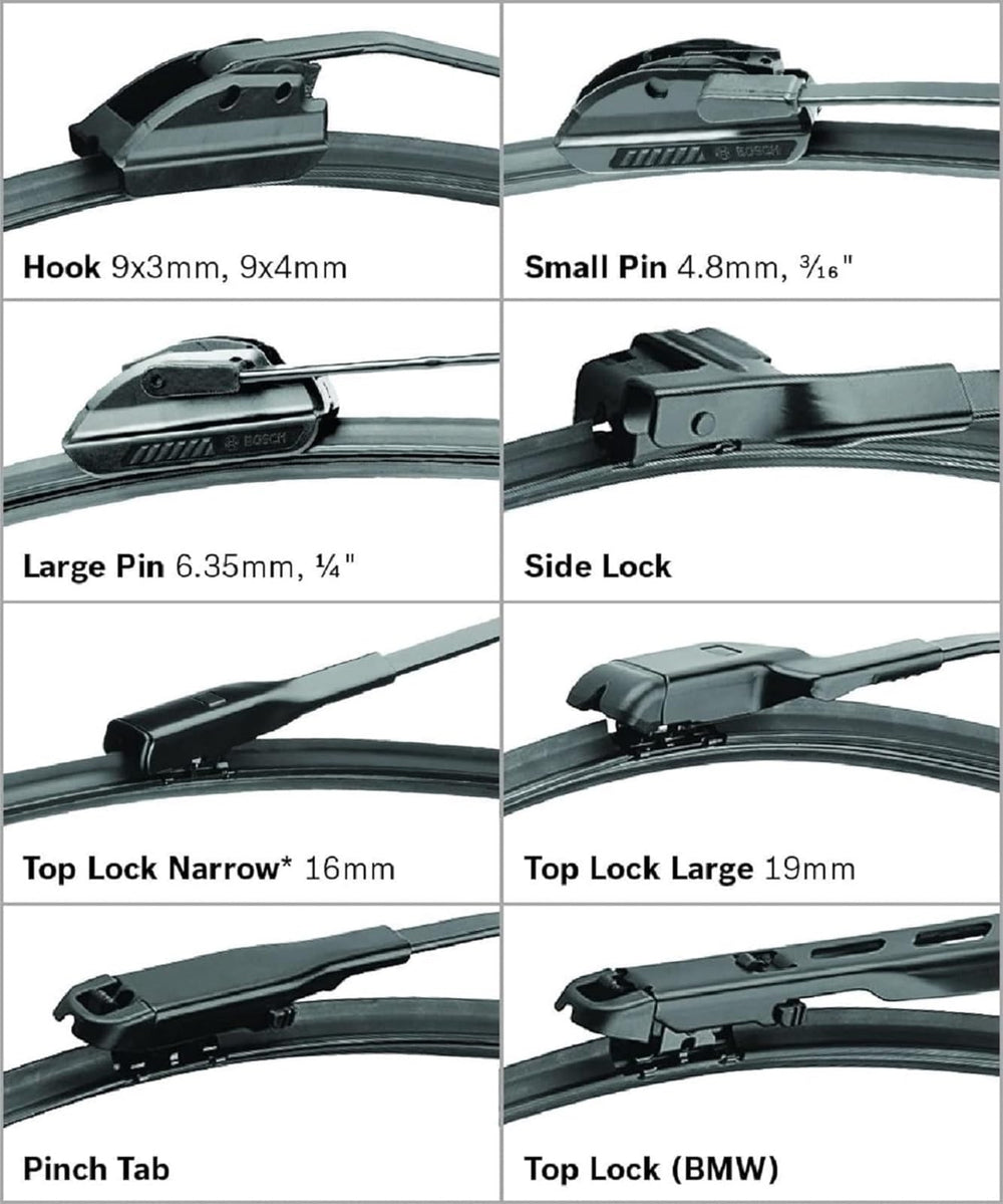 bosch blade adapter set detail showing multi-fit convenience benefit