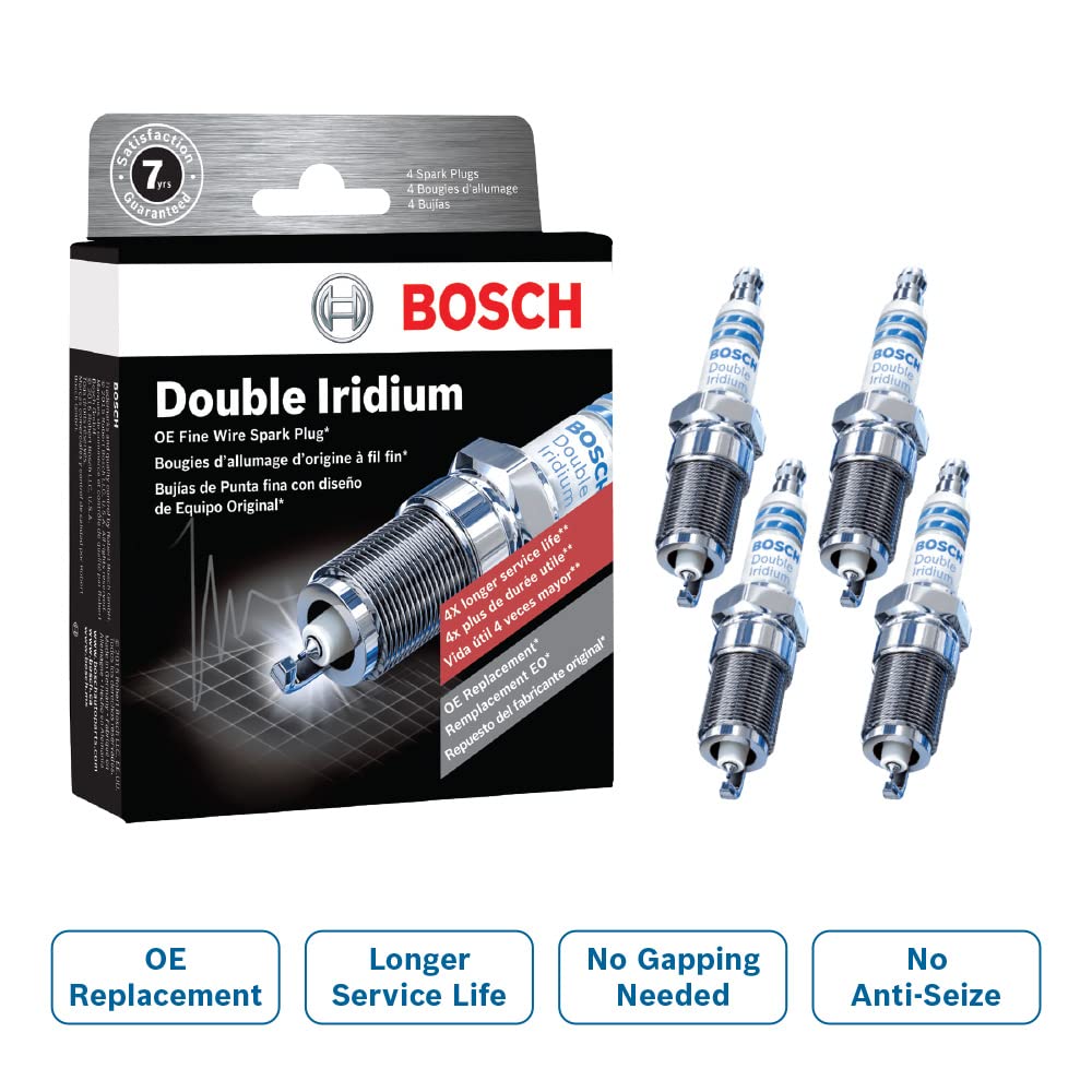 Bosch close-up of iridium electrode highlighting precise ignition and longevity