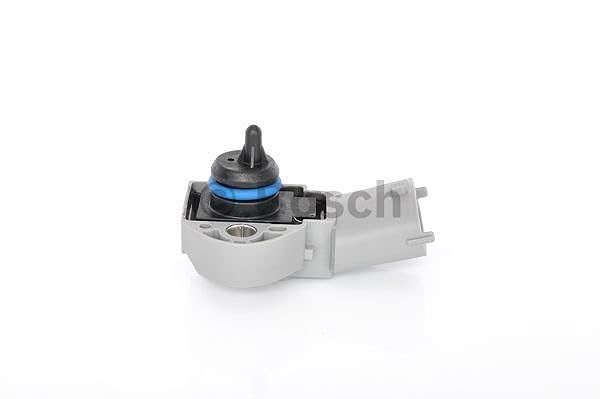 Bosch sensor next to ruler showing compact size and easy replacement benefit