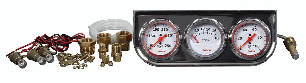 Bosch close-up of white dial face and bright pointer highlighting easy visibility
