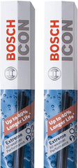 Bosch ICON front packaging showing 2-blade kit and model 26A16A benefit: clear identification