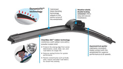 Bosch ICON in-car wiping rain demonstrating improved road visibility