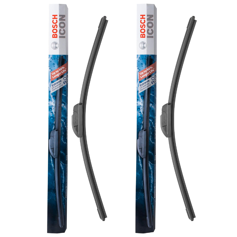 Bosch ICON spoiler detail highlighting aerodynamic design for reduced lift at speed