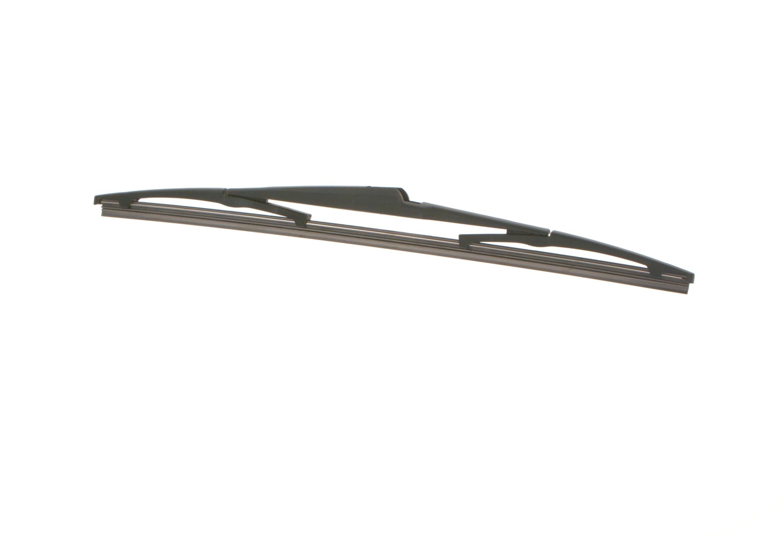 Bosch blade on vehicle rear in rain showing improved rear view