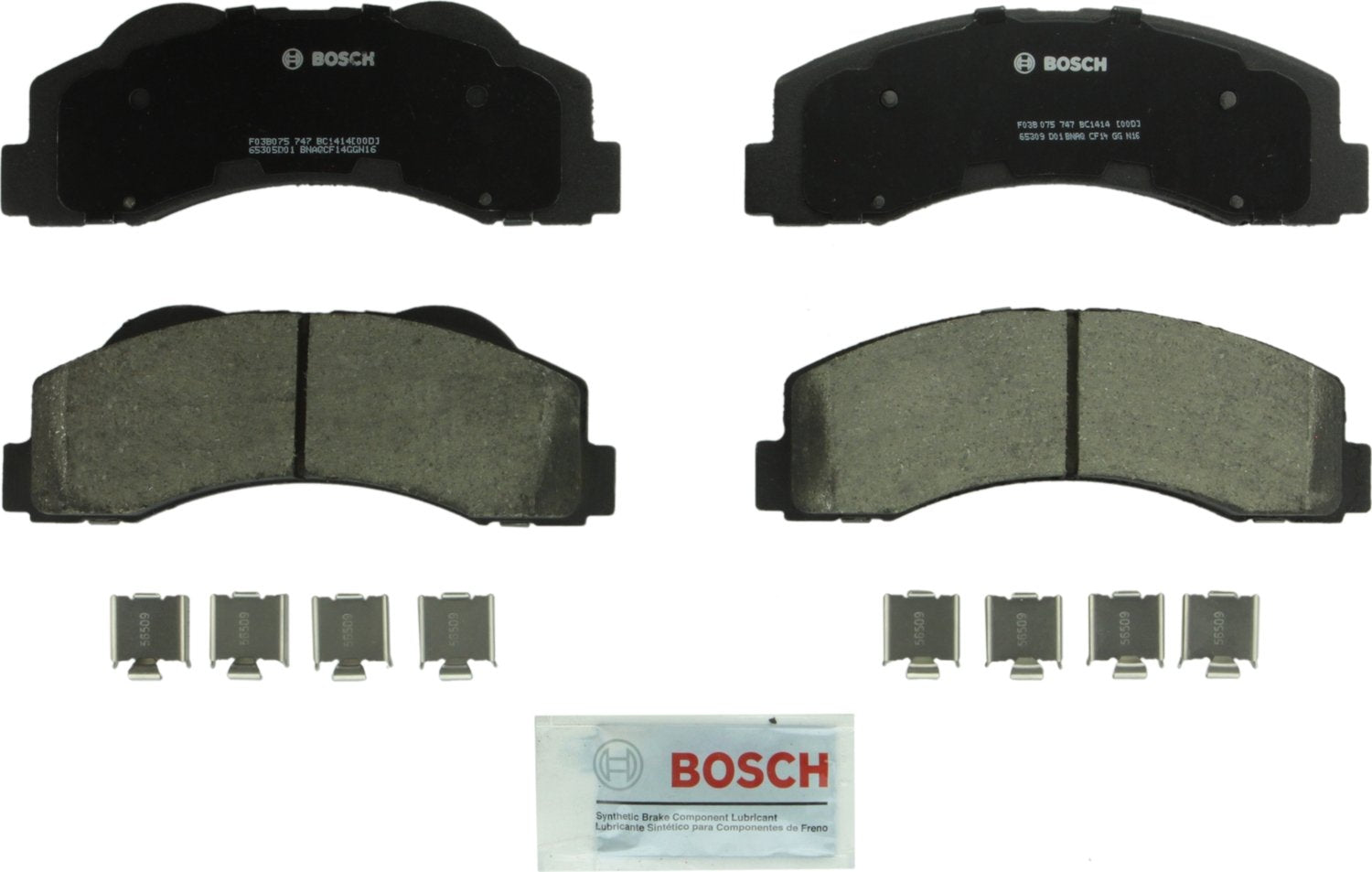 Bosch QuietCast BC1414 front packaging showing brand and parts for easy identification