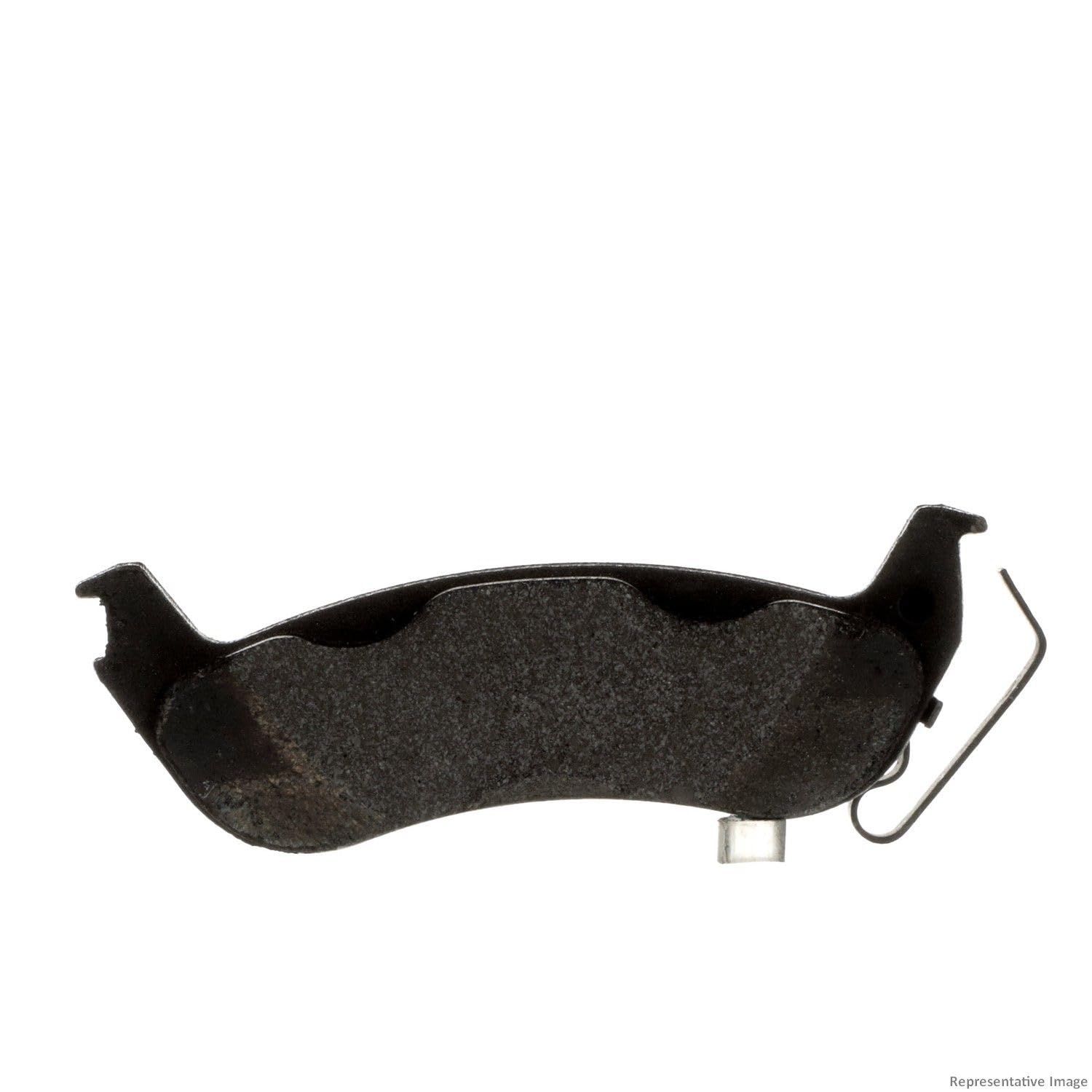 Bosch QuietCast BC1879 rear pads front view showing complete assembly and quiet benefit