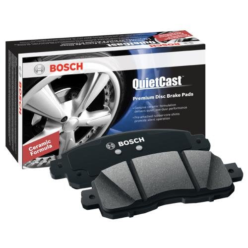 Bosch QuietCast ceramic friction close-up highlighting low-dust performance