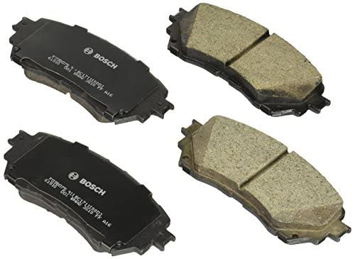 Bosch QuietCast close-up of ceramic pad surface highlighting low-dust benefit