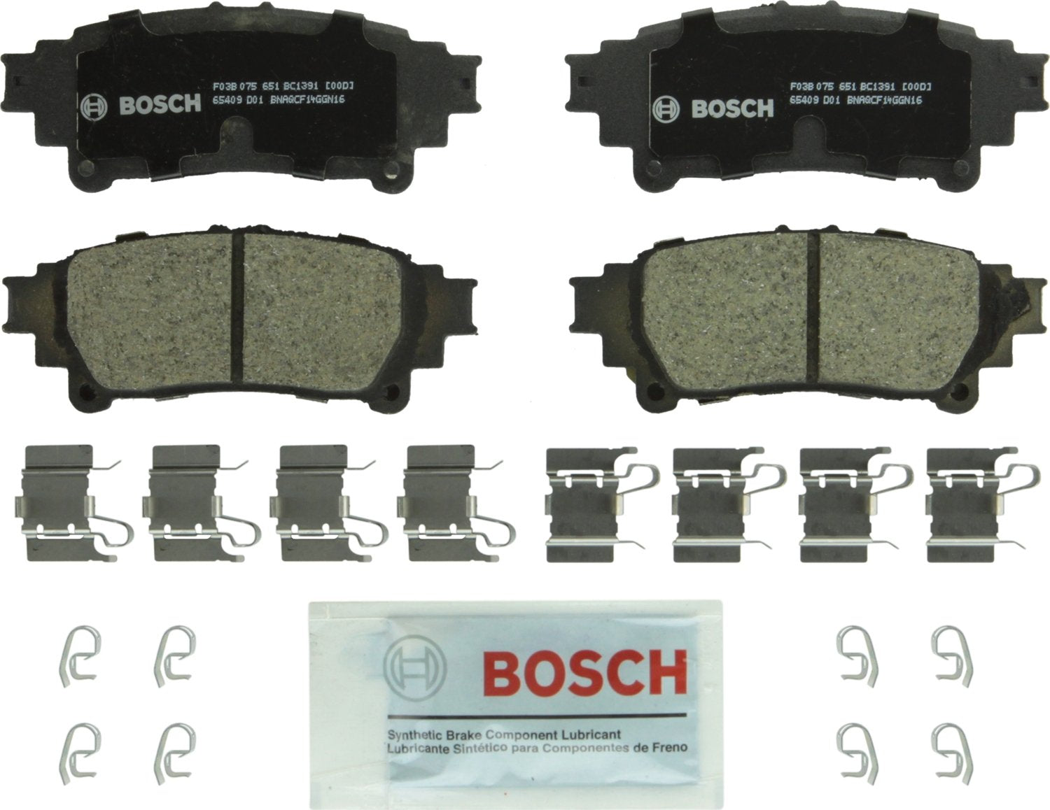 Bosch QuietCast rear packaging front showing product label and model for confident purchase