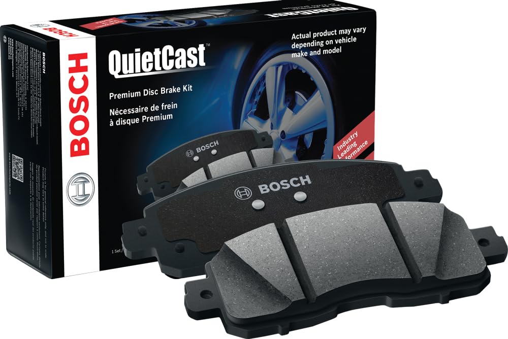 Bosch QuietCast rear packaging showing product and contents, reliable replacement