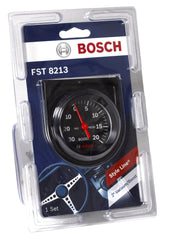 Bosch gauge installed in vehicle dash illustrating easy fit and visibility benefit