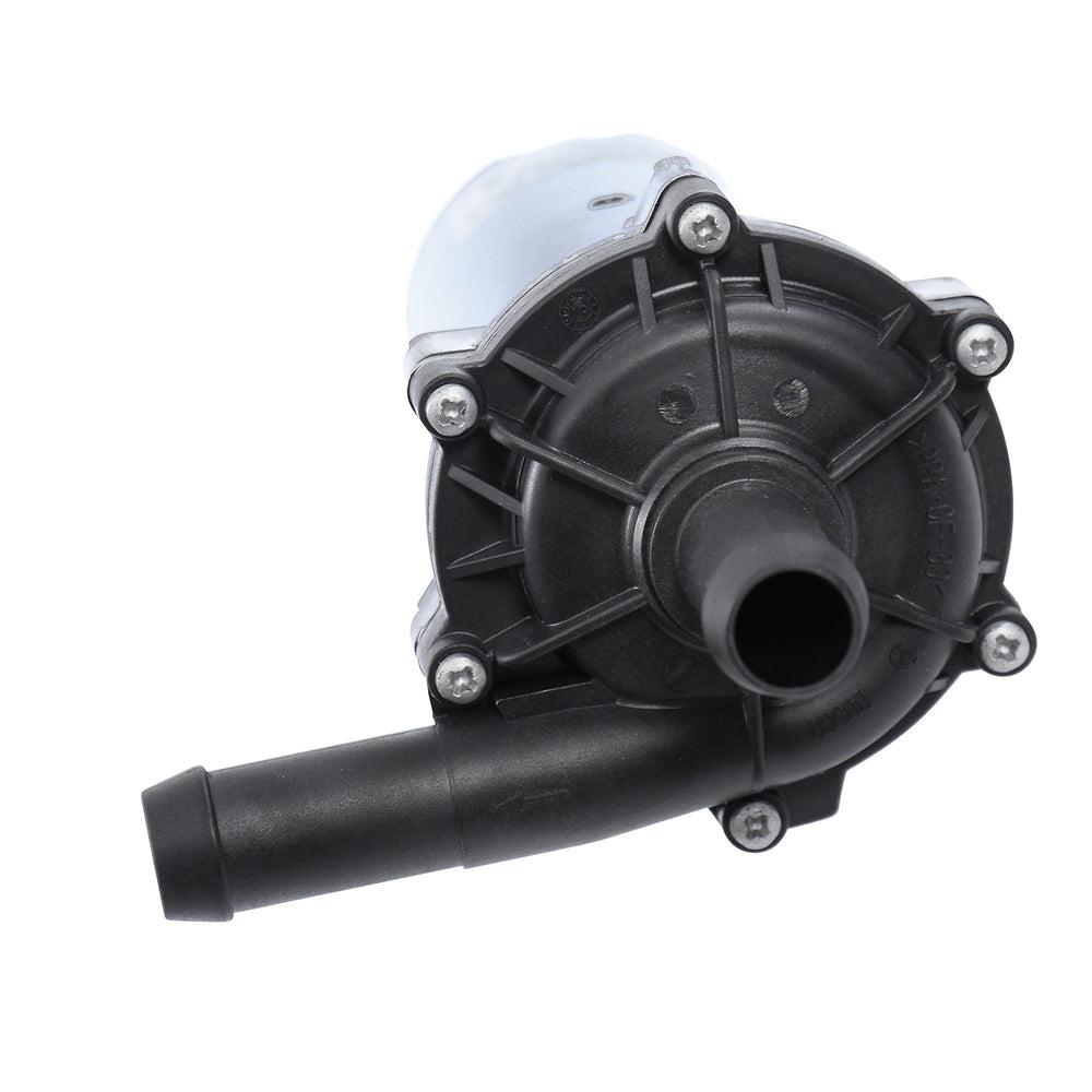 Bosch auxiliary pump installed in an engine bay showing integrated coolant flow benefit
