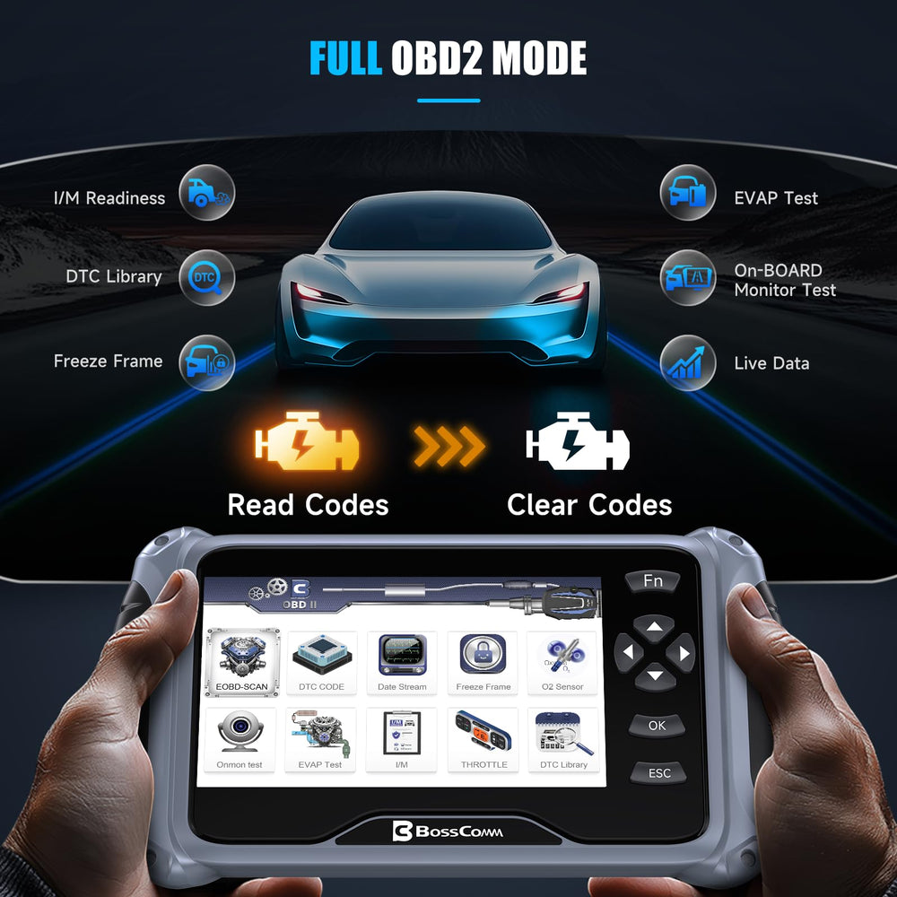 BC BossComm IF745 close-up of ergonomic buttons and rotary control for simple navigation
