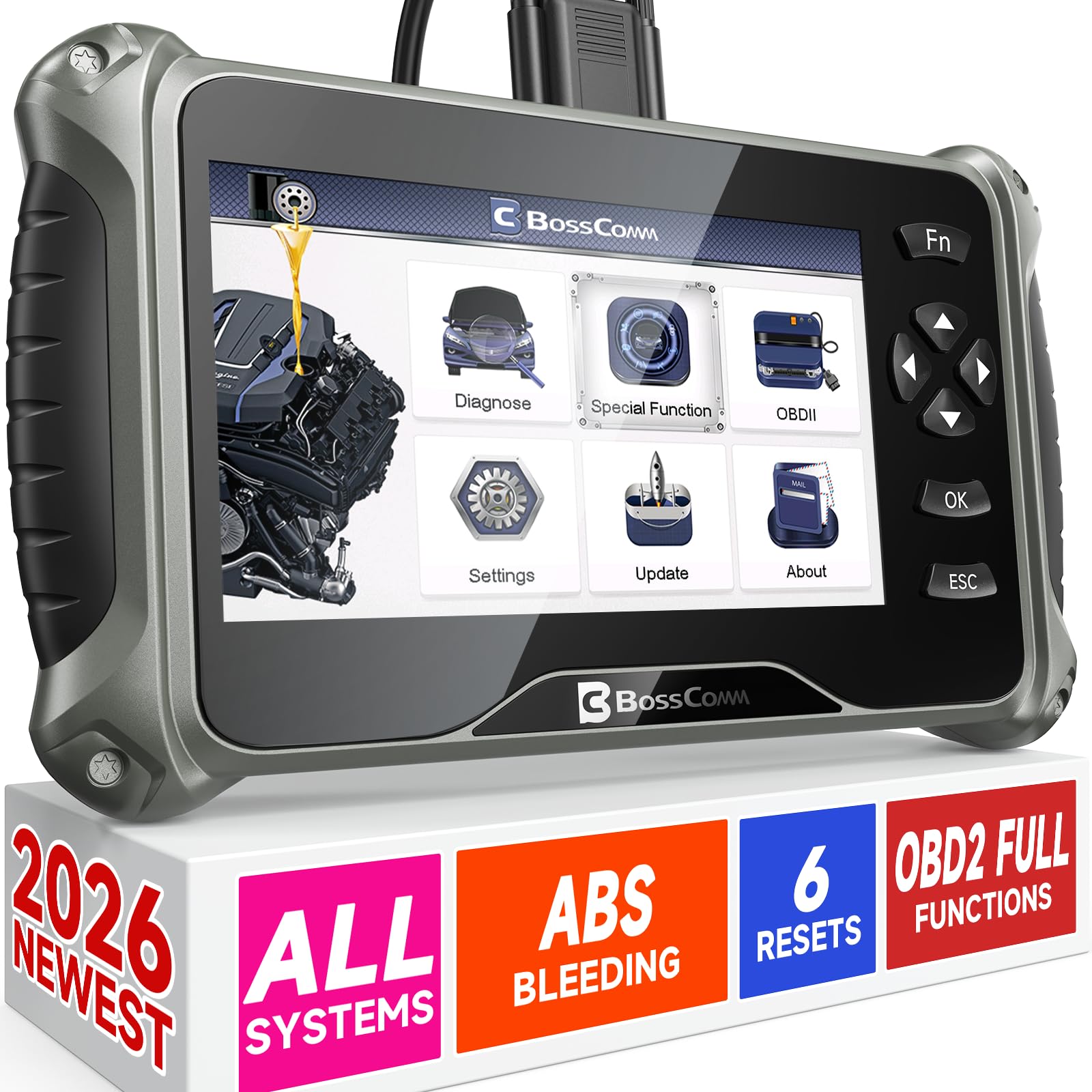 BC BossComm IF745 front display showing menus and easy readouts for quick diagnostics