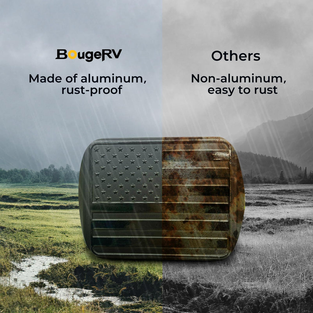 BougeRV side profile installed in receiver showing snug fit and low-profile appearance