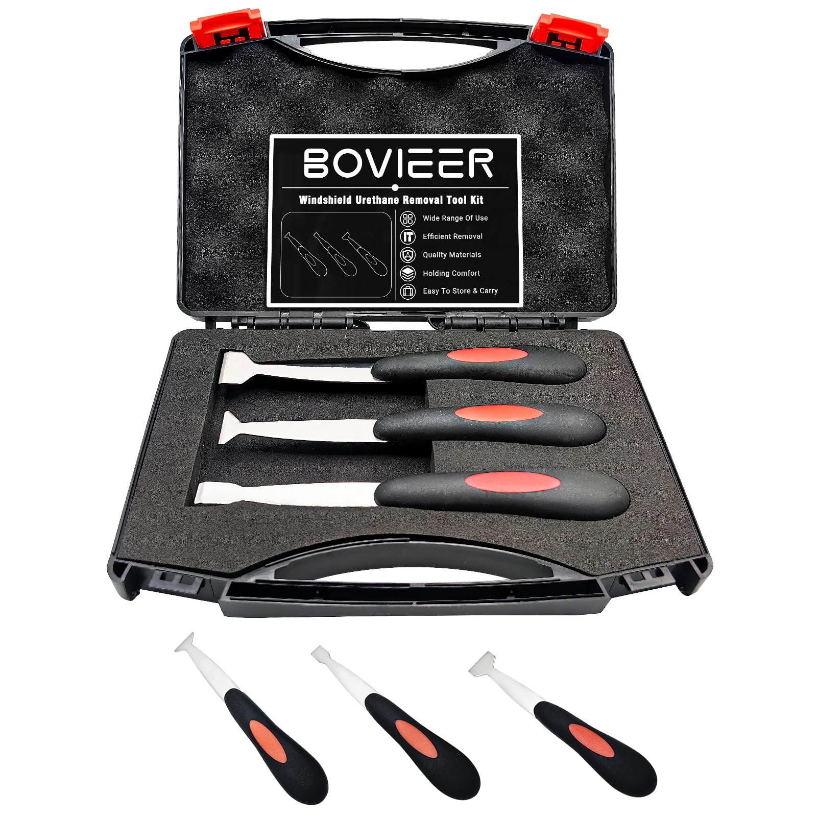 BOVIEER front packed case showing compact storage and easy transport benefits