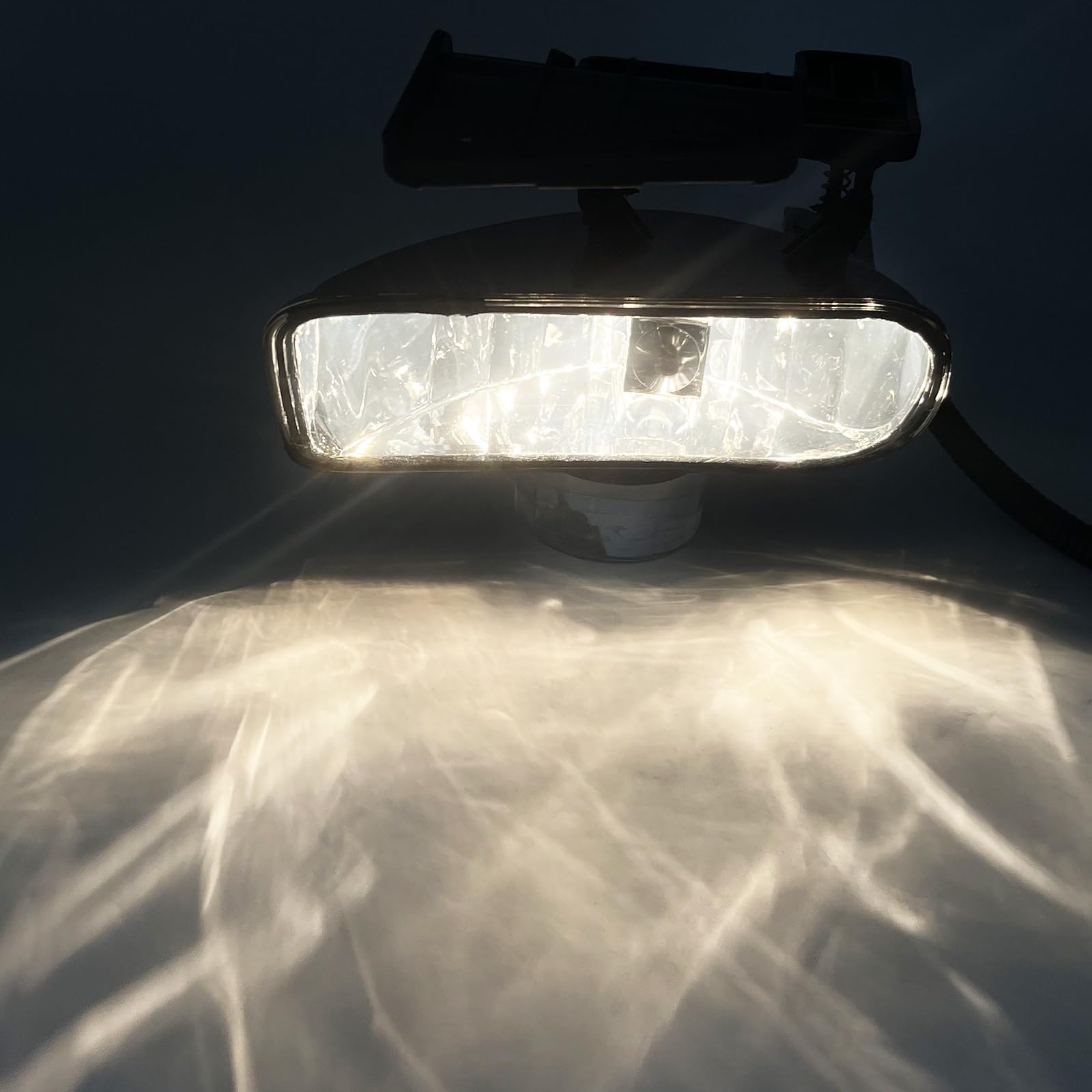Boxlight night visibility demo showing improved road edge illumination