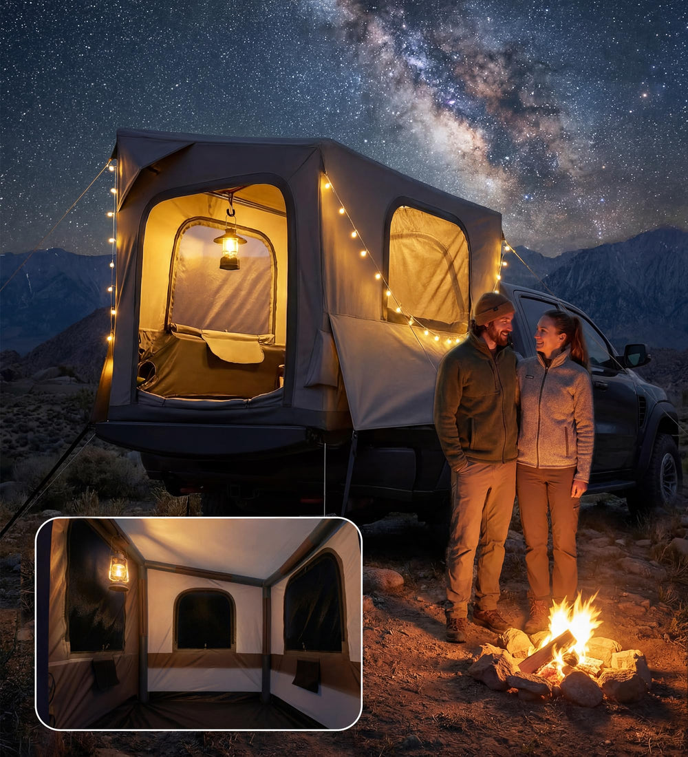 BravArrk nighttime stargazing scene illustrating ventilation and comfort