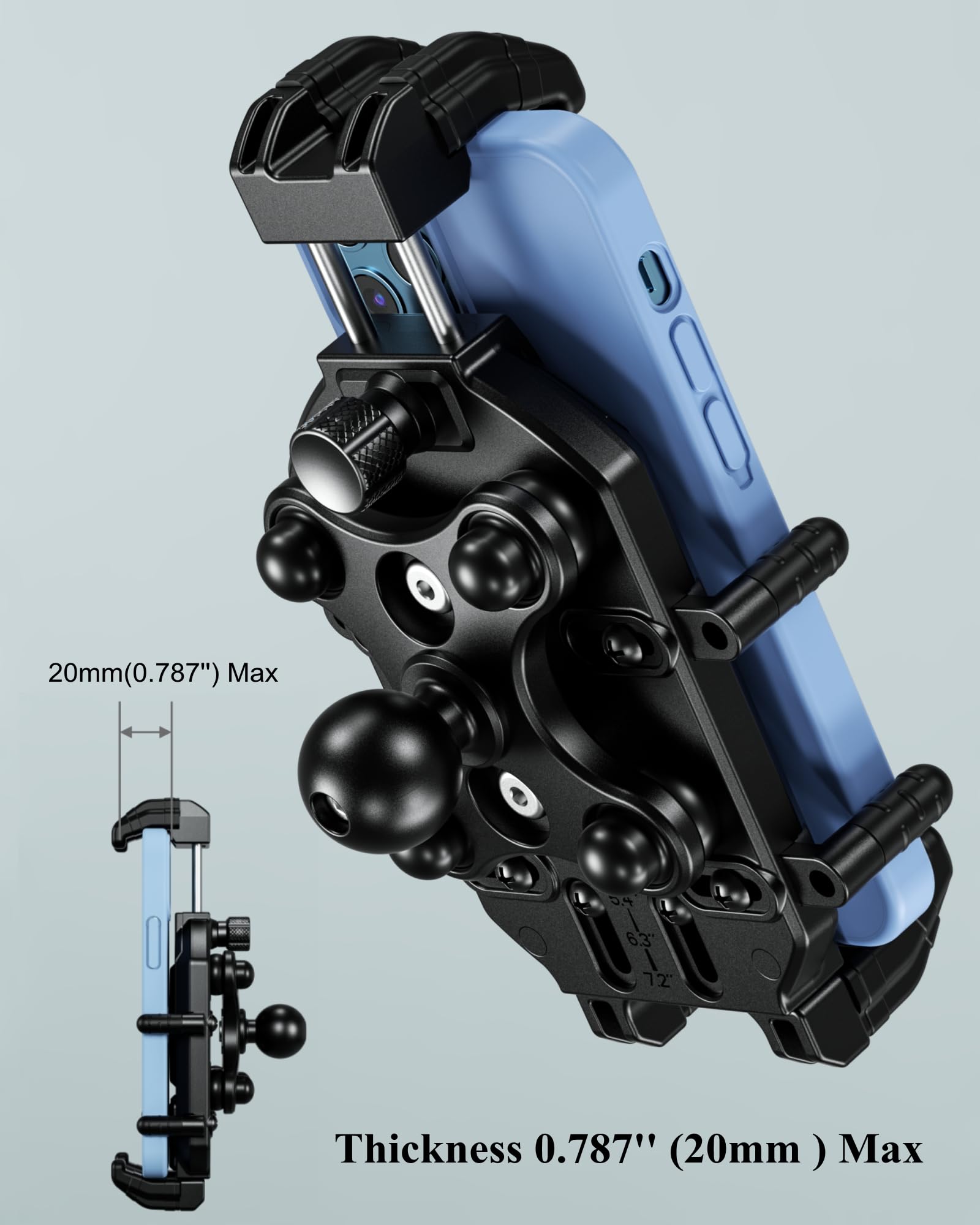 BRCOVAN 1 inch ball joint connection showing stable mount compatibility