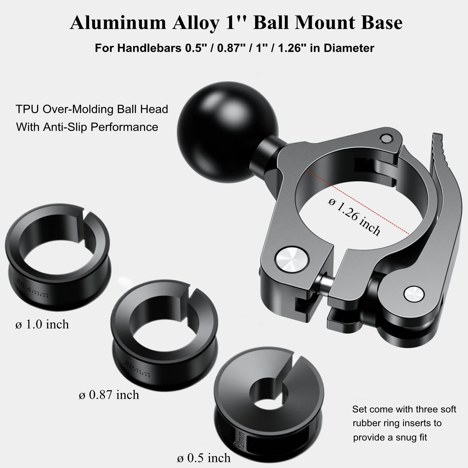 BRCOVAN clamp with four rubber inserts displayed for secure tailored fit