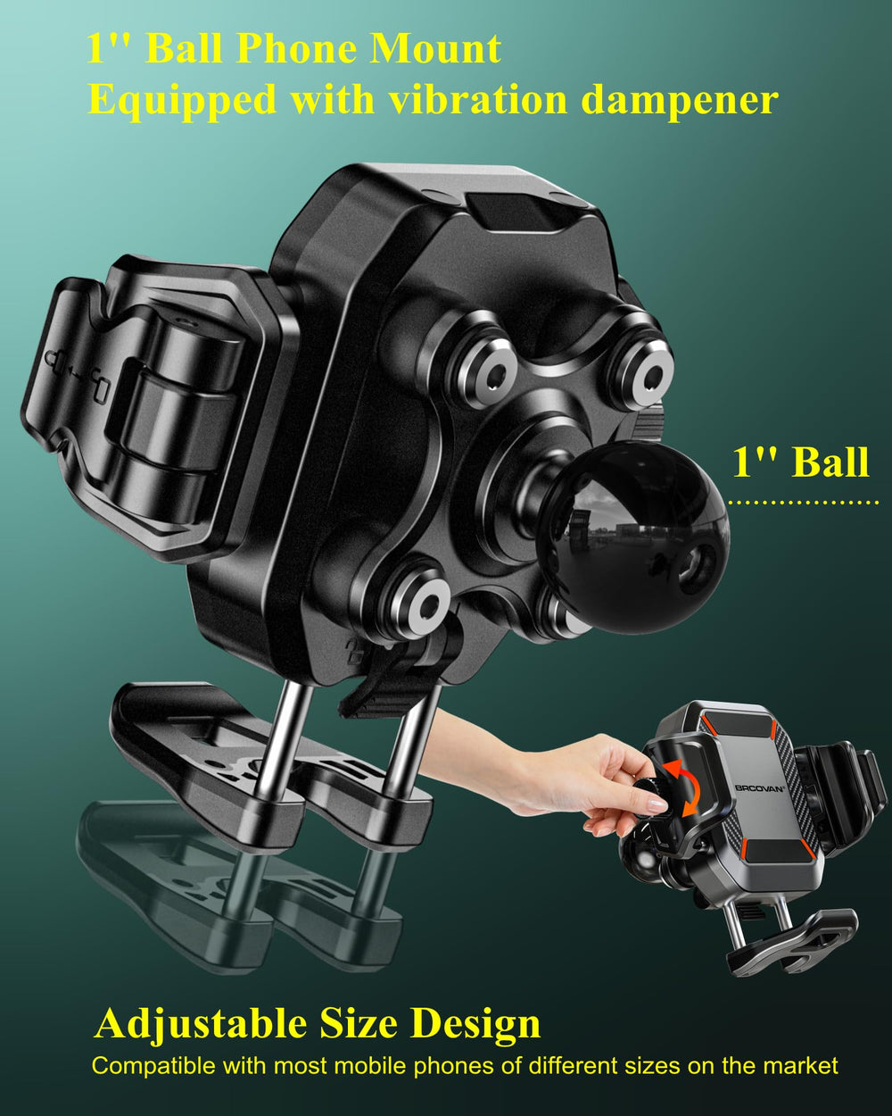 BRCOVAN close-up of 1s locking mechanism for fast single-handed release