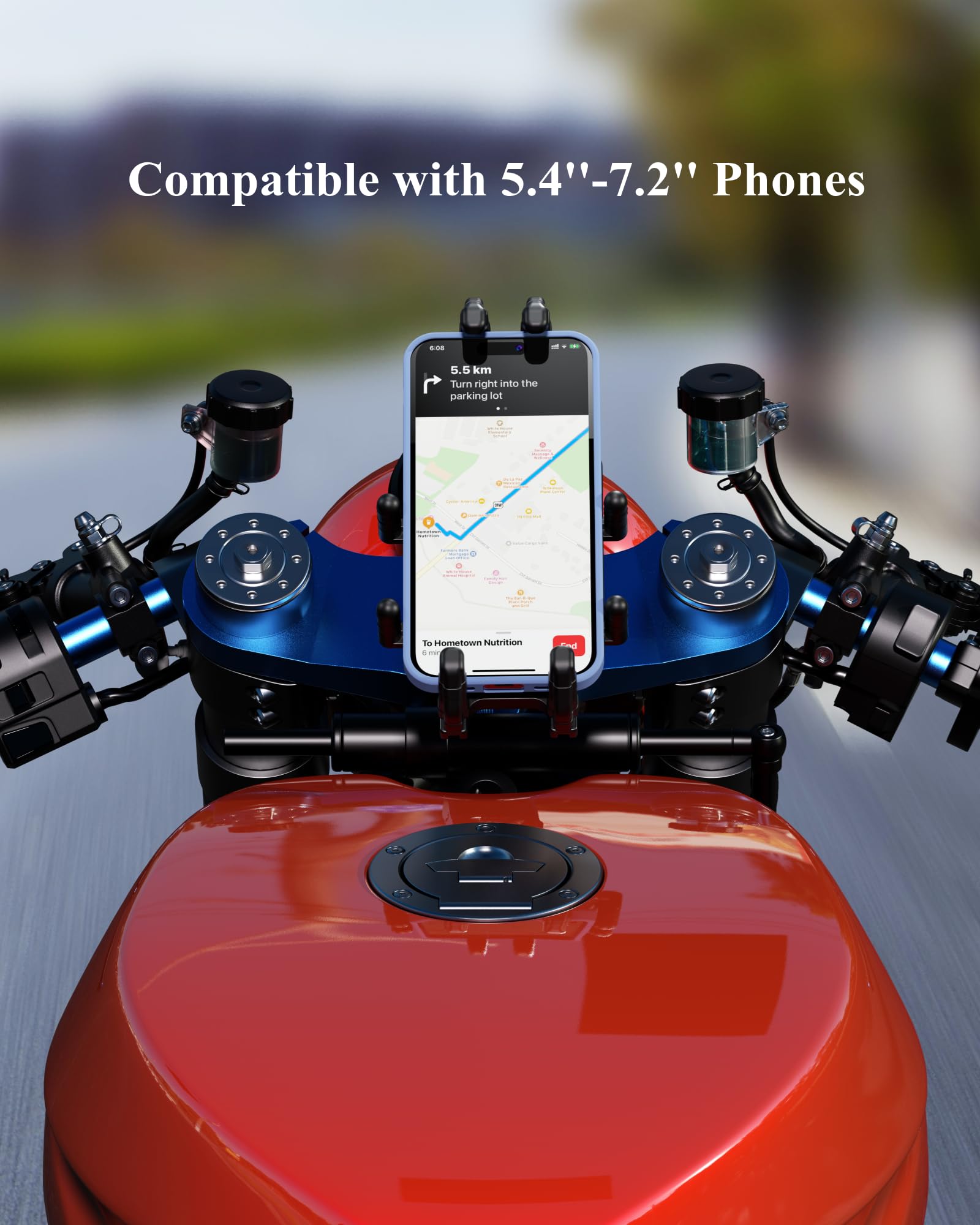 BRCOVAN lifestyle shot showing navigation use on motorcycle