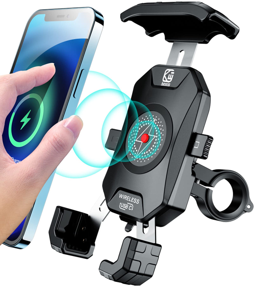 BRCOVAN lifestyle shot on motorcycle showing convenient charging while riding