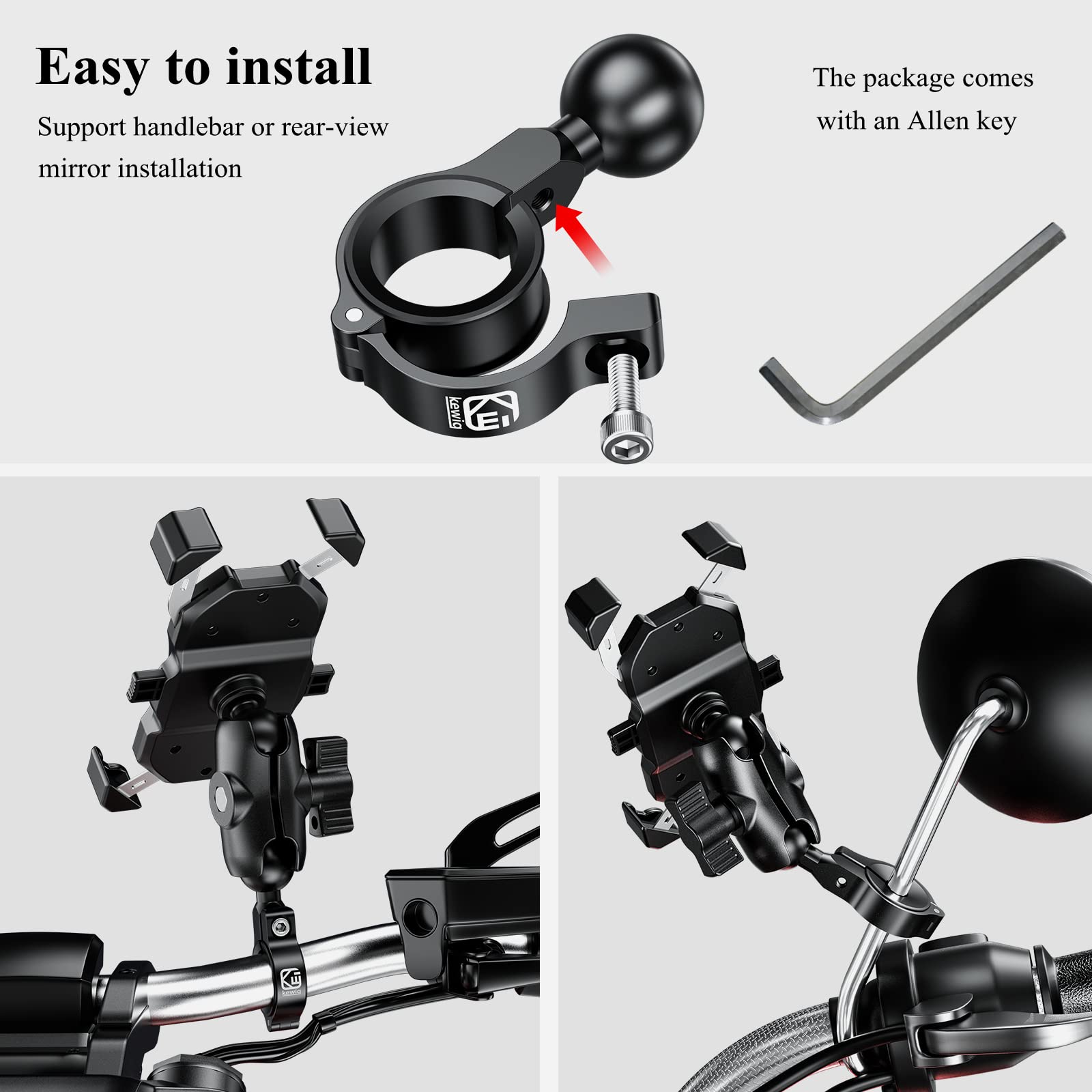 BRCOVAN mounted on bike handlebar demonstrating secure device placement