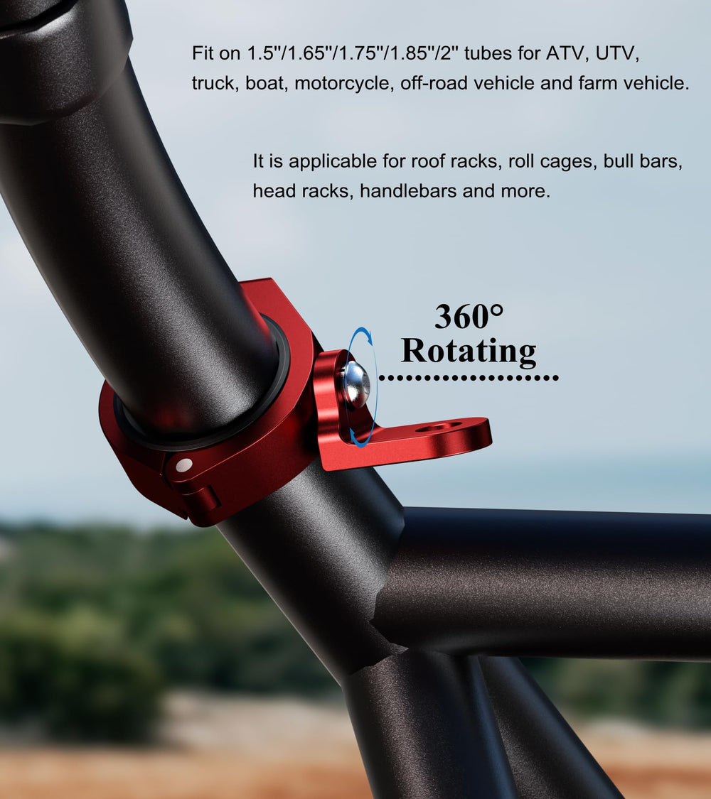 BRCOVAN clamp installed with a whip light showing improved visibility and stability