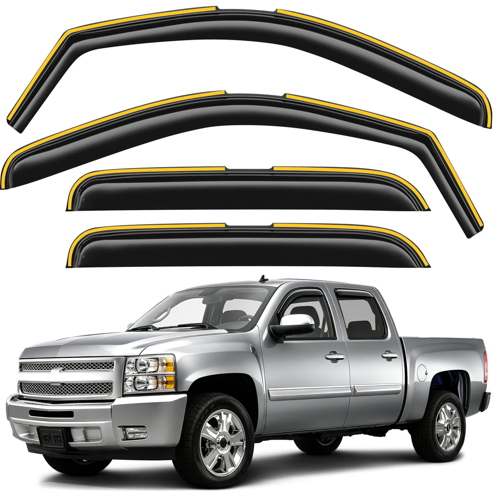 Breejoy front view installed on crew cab door shows clean low-profile benefit