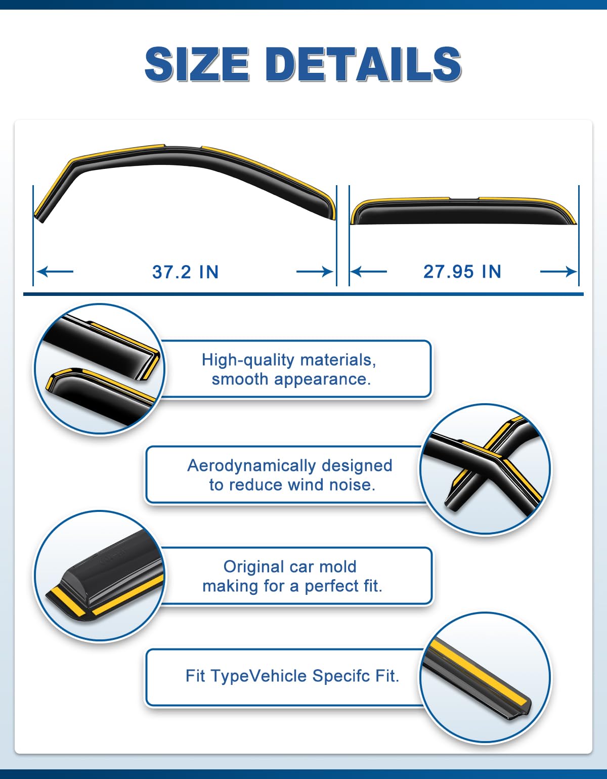 Breejoy packaging box contents showing complete visor set and ready-to-install benefit