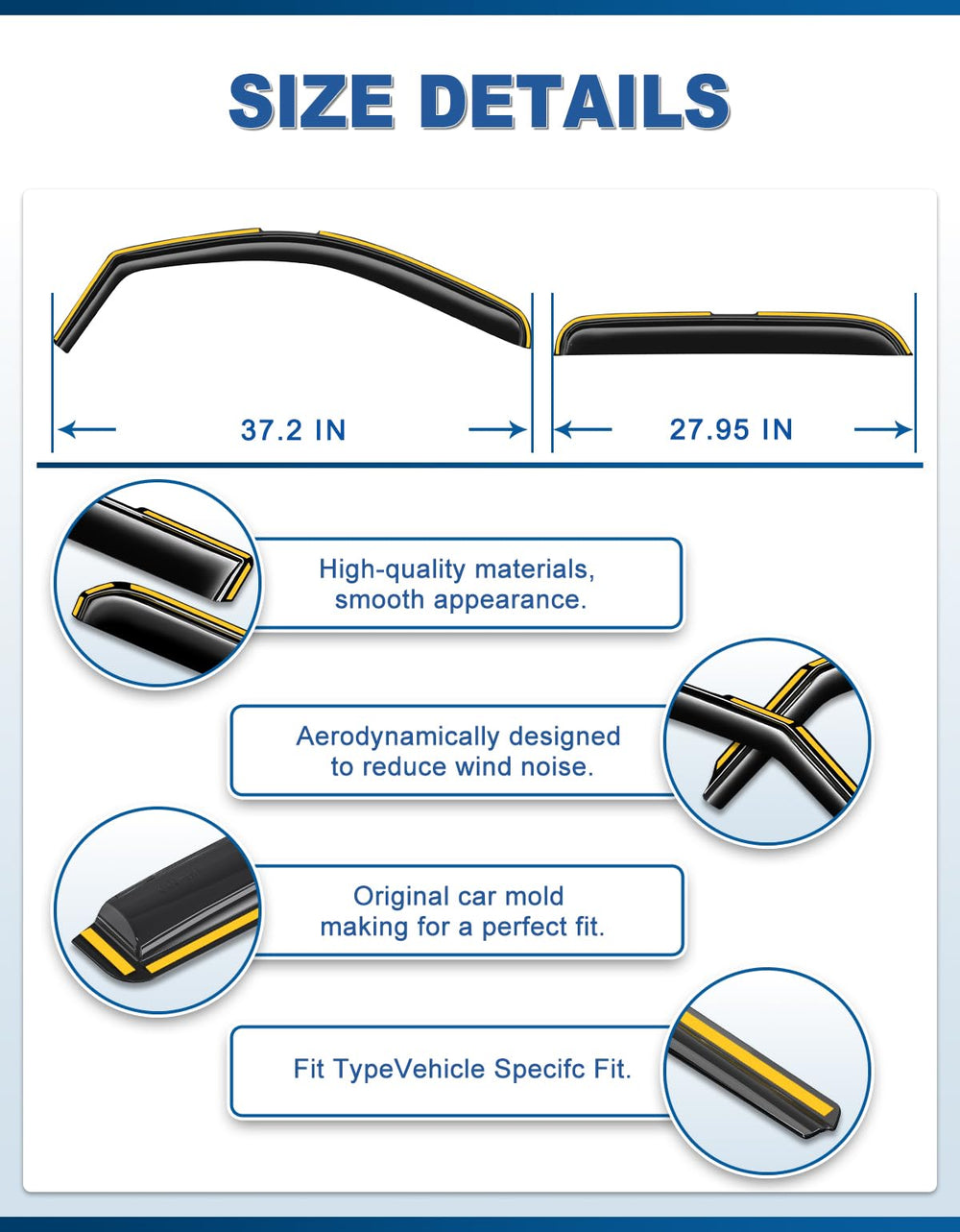 Breejoy packaging box contents showing complete visor set and ready-to-install benefit