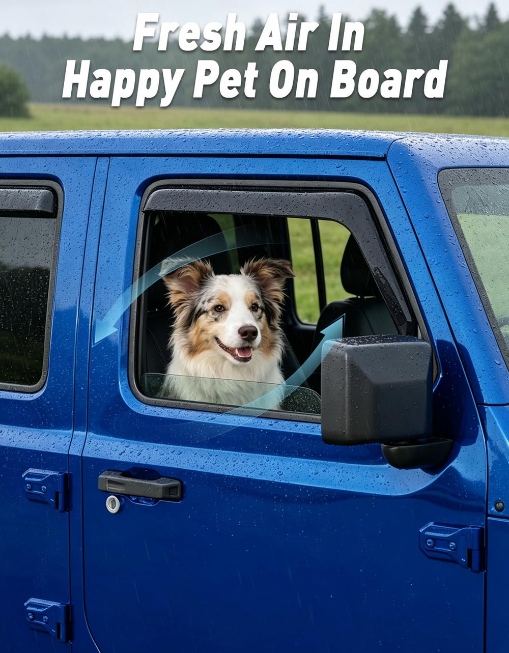 Breejoy side profile on Jeep door highlighting streamlined factory fit