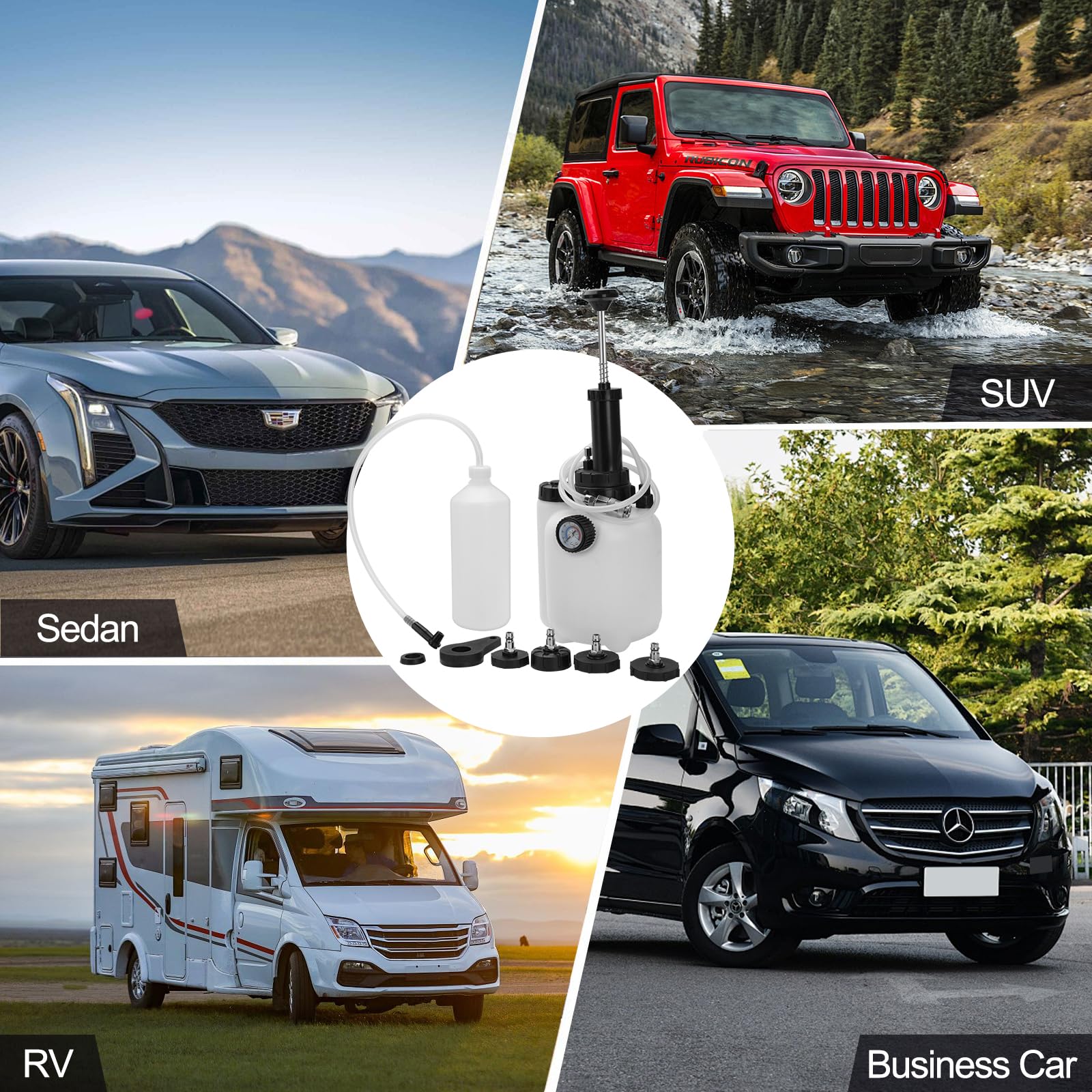 BreeRainz mounted on vehicle master cylinder enabling single-person operation