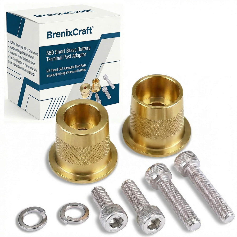 BrenixCraft front view of brass adaptor kit showing compact design and reliable connection