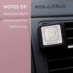 Bridgewater vent clip attached to car vent offering steady fragrance