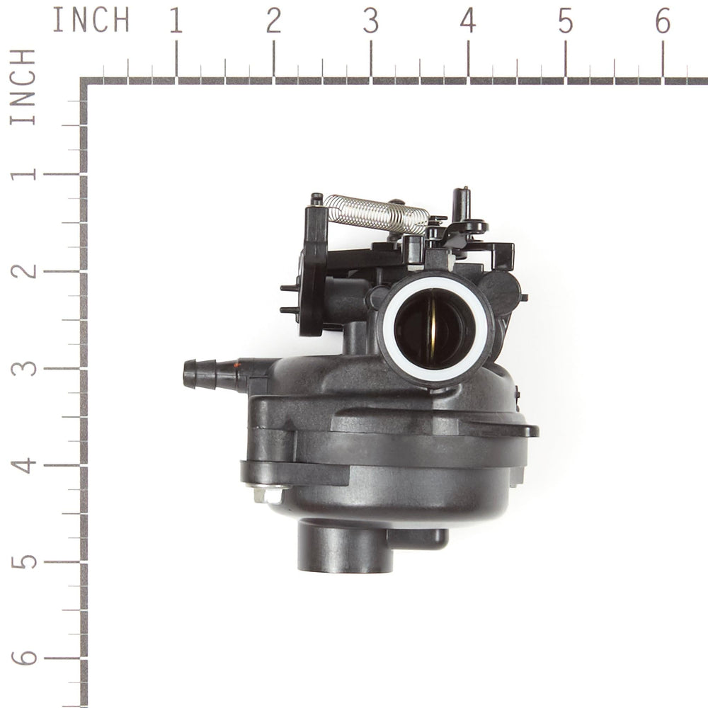 Briggs & Stratton throttle bore closeup for accurate fuel metering benefit